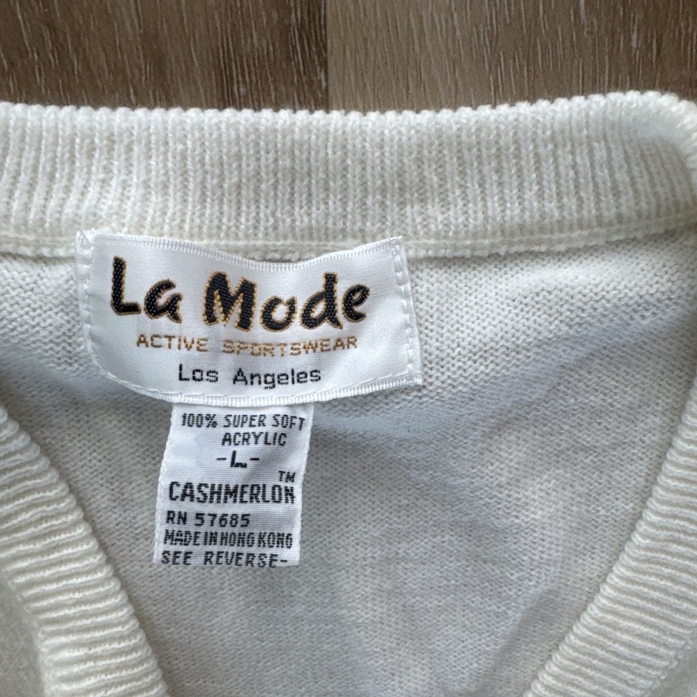 La Mode Active Sportswear Men's Sweater Best red And Blue Stripe Size Large - Picture 2 of 6